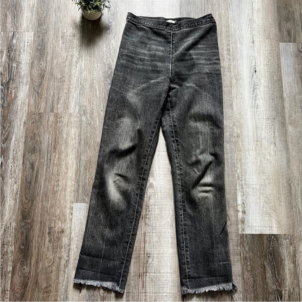 Rachel Comey Slim Cropped High Waist Jeans in Black Fade